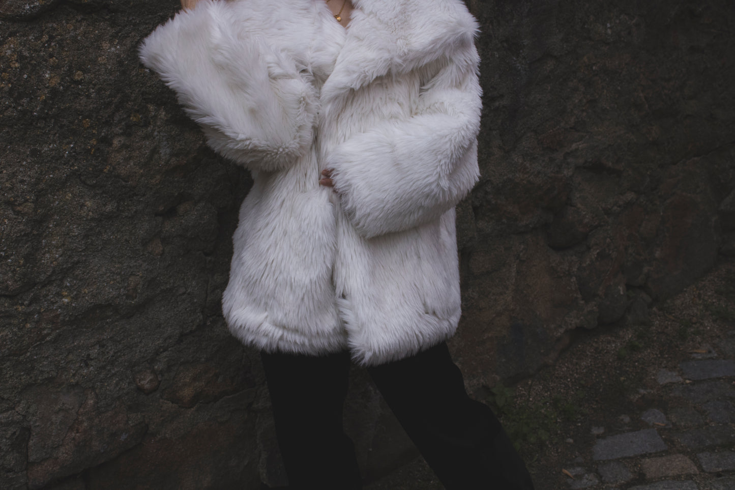 White Faux Fur Coat