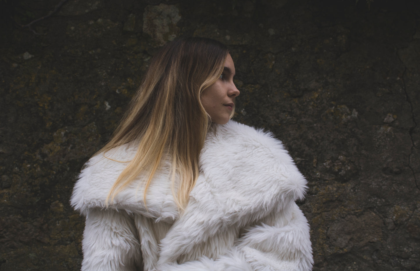 White Faux Fur Coat
